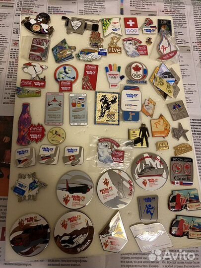 Значки Олимпиада Сочи 2014