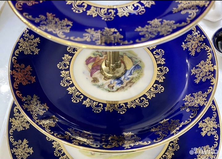 Ваза этажерка для фруктов Богемия