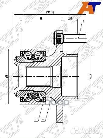 Ступичный узел перед ford C-MAX/focus II 03- ST