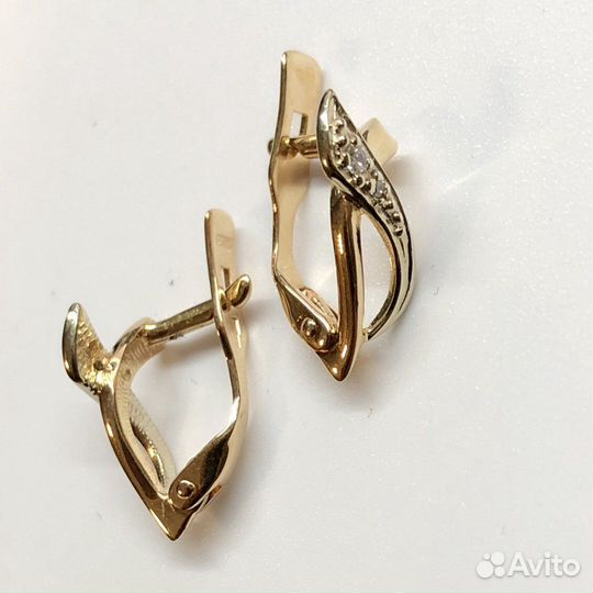 Золотые серьги 585 пробы