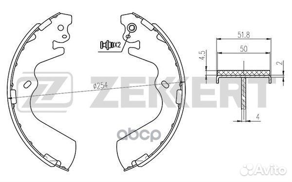 Колодки торм. бараб. задн. Hyundai Porter 94- b
