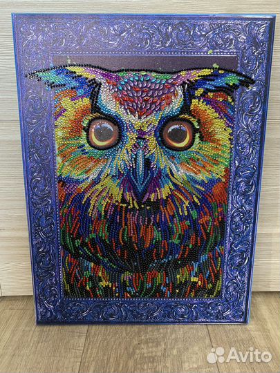Сова алмазная картина