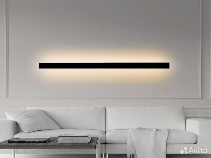 Светильник настенный Doppia, бронза, 800мм