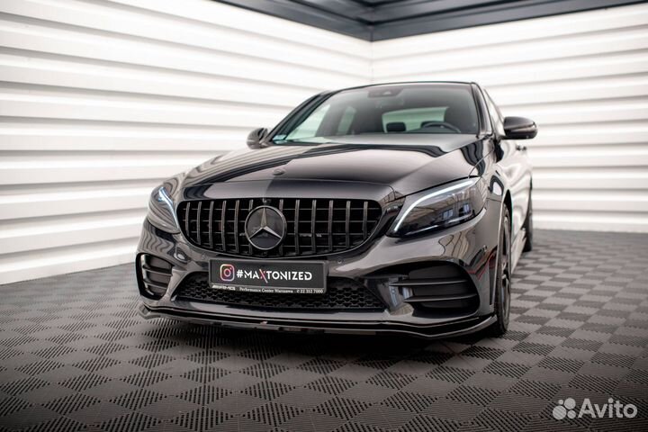 Сплиттер Maxton Design Mercedes W205 C43 AMG рест