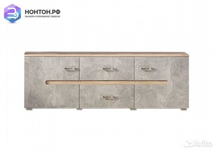 Тв-тумба Ким бетон темный / cонома
