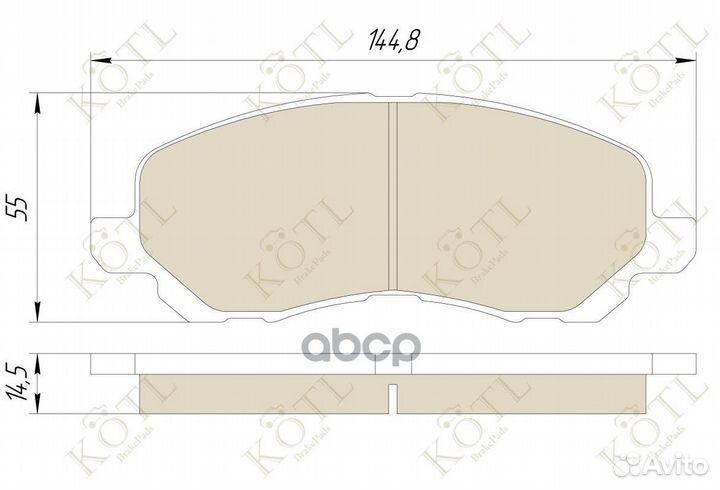 Колодки тормозные дисковые передние к-т mitsubi