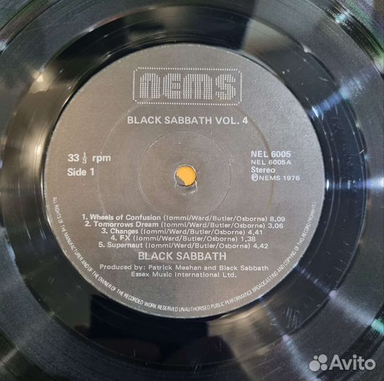 Black Sabbath – Vol.4 LP UK 1976