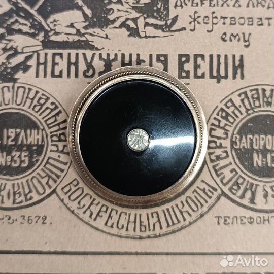 Брошка из серебра 875 пробы