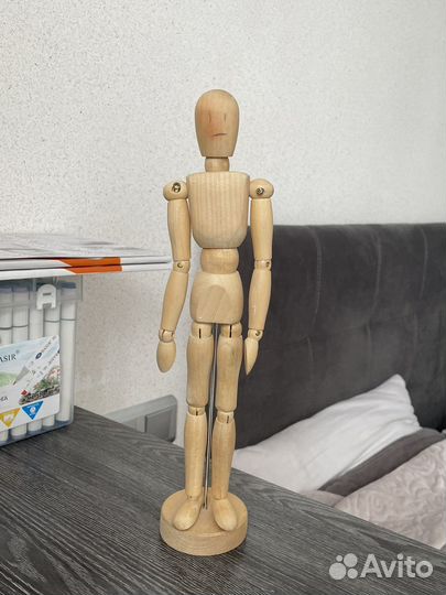 Манекен деревянный с руками 50см