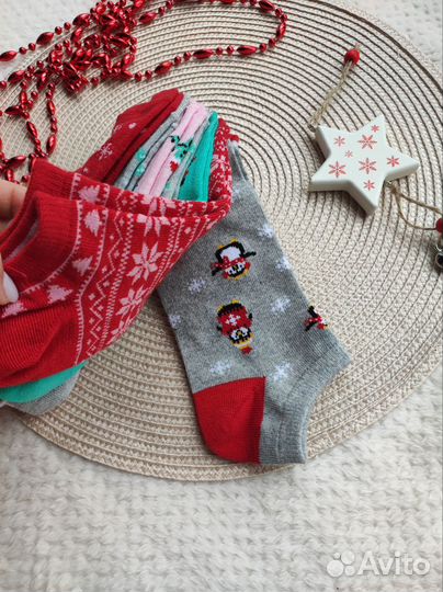 Носки новогодние детские 35-38