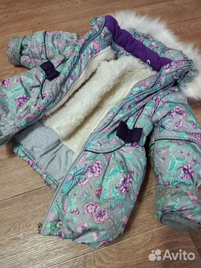 Зимний комбинезон для девочки 104