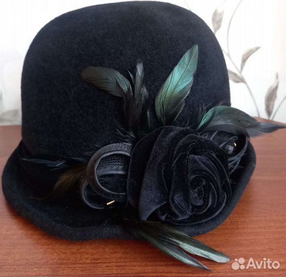 Шляпа женская черная