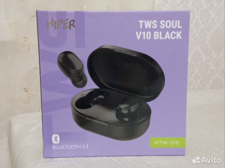 Наушники беспроводные hiper tws soul v10 black