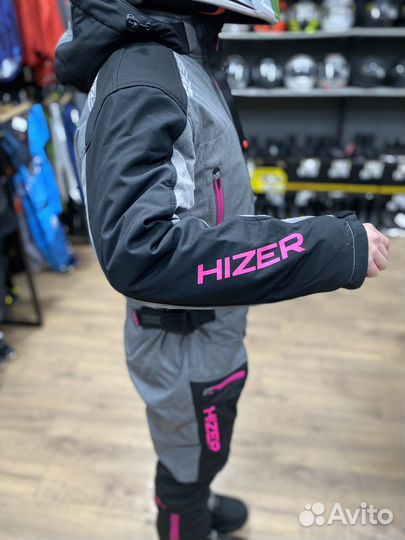 Комбинезон для снегохода (женский) hizer серо-розо