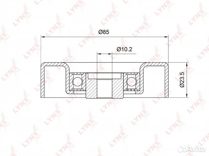 Lynxauto PB7030 Ролик ремня приводного suzuki gran