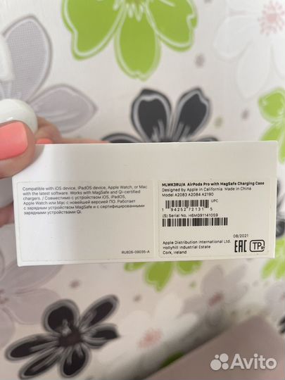 Беспроводные наушники apple airpods pro