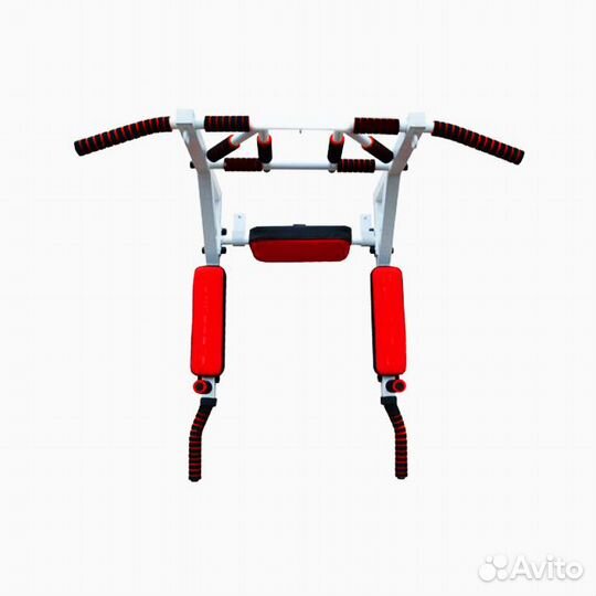 Турник брусья 3в1 Мультихват бело-красный до 250кг