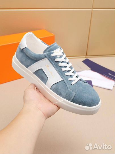 Кеды мужские замшевые Santoni 39-45