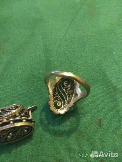 Комплект кольцо и серёжки