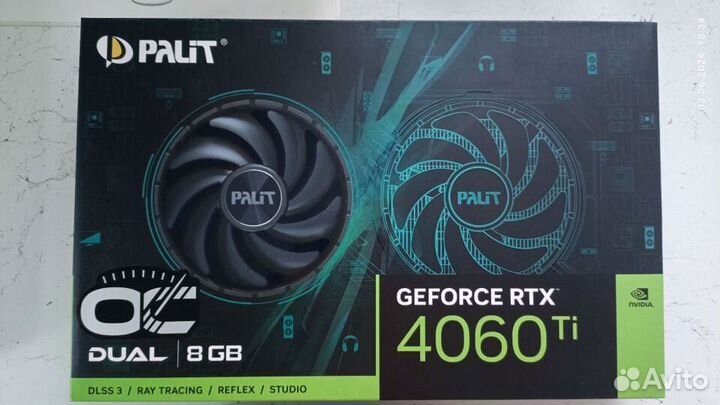 Видеокарта Palit GeForce RTX 4060 Ti Dual OC 8GB