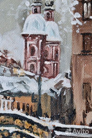 Картина маслом городской пейзаж Санкт-Петербург