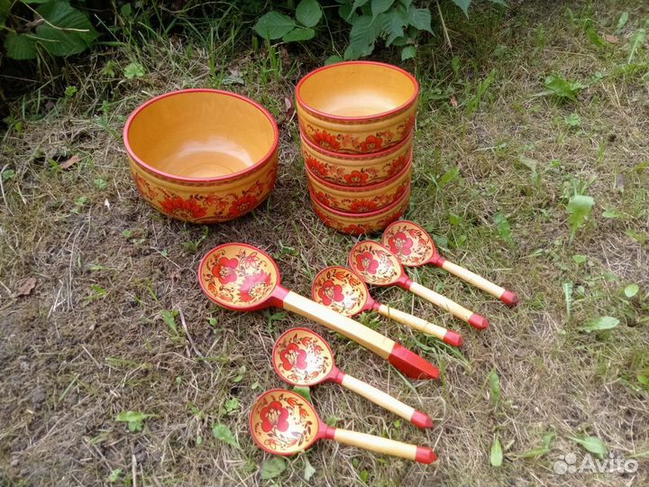 Деревянная посуда хохлома