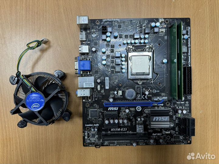 Материнская плата MSI H55M-E23+i3-550+4GB