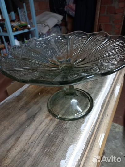 Ваза для фруктов на ножке СССР