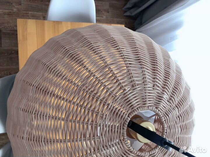 Плетеный абажур