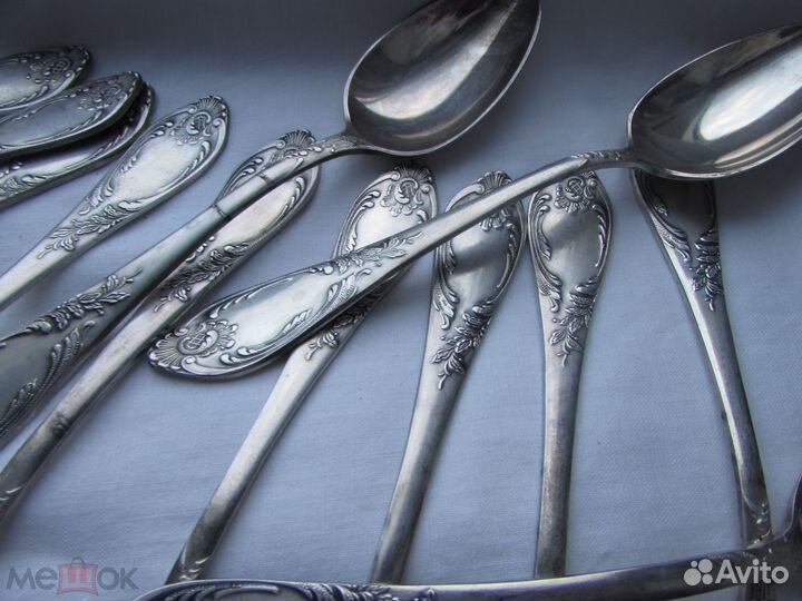 Столовых приборов 12 предметов мельхиор