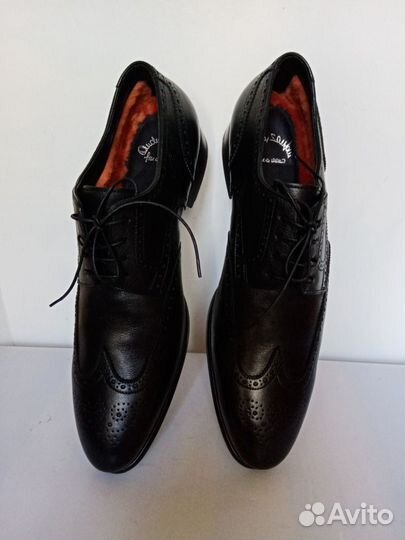 Туфли мужские на меху, santoni, Италия, р. 44,5