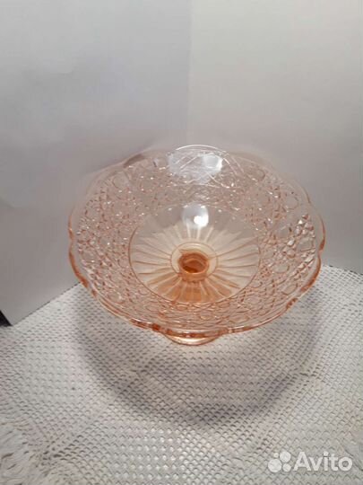 Ваза конфетница цветное стекло