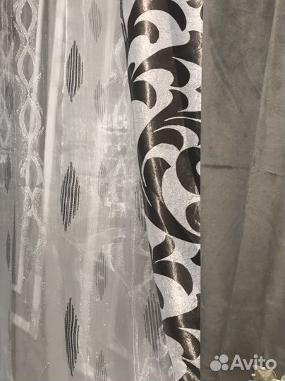 Комплект штор с тюлем