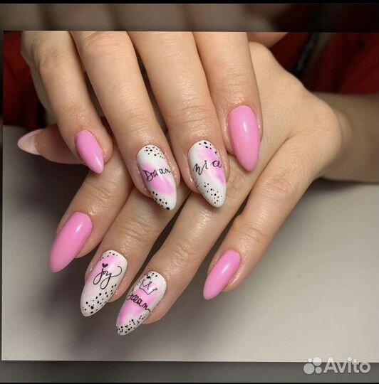 Наращивания ногтей, маникюр