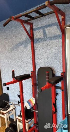 Турник стойка брусья пресс скамья жима Напольный-2