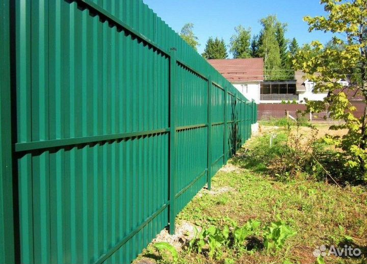 Забор из профнастила 75 метров