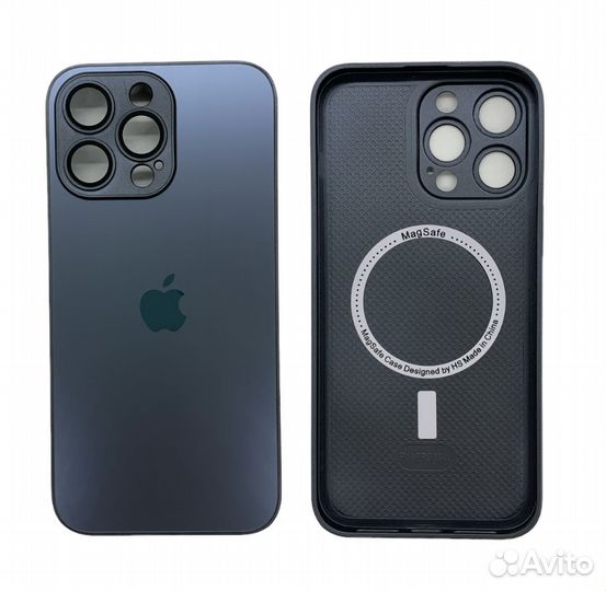 Чехол для iPhone 14 PRO AG-glass magsafe чёрный