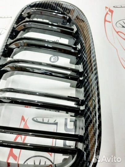 Ноздри BMW 3 серии E92 08-13г Под карбон