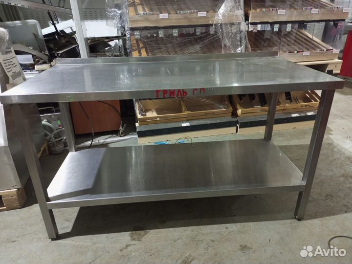 Стол производственный из профильной нерж. трубы