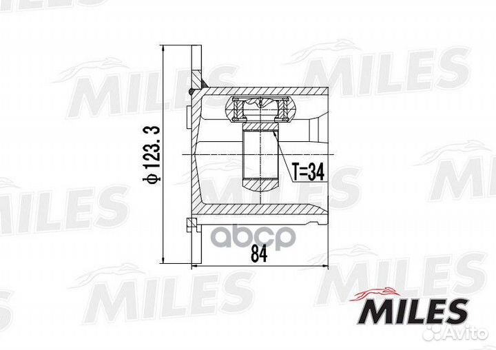 ШРУС внутренний VW sharan 97-10/ford galaxy (WG