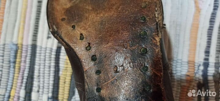 Лыжные ботинки кожаные с креплением СССР