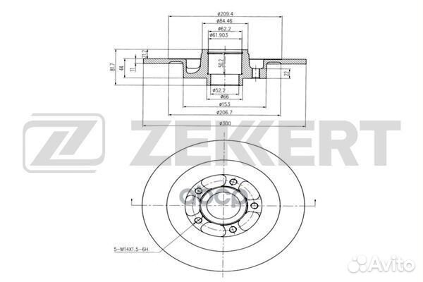 Диск торм. зад. Renault Laguna III 07- Latitude