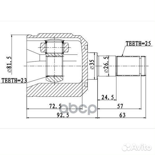 Шрус внутренний перед прав Z87737R Zikmar