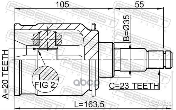 ШРУС задн внутр honda CR-V RE3/RE4 2007-2012