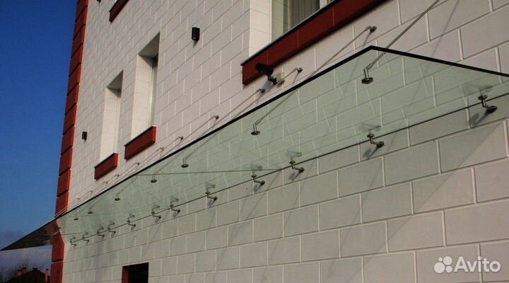 Козырек из стекла