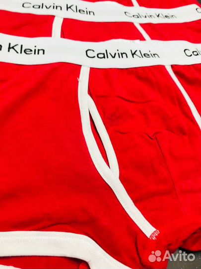 Мужские трусы Calvin Klein красные нижнее белье