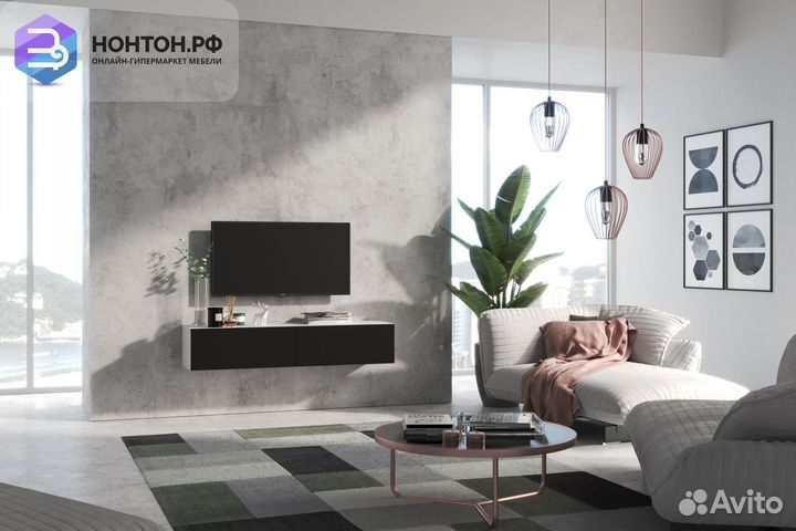 Тв-тумба someroбелый / черный