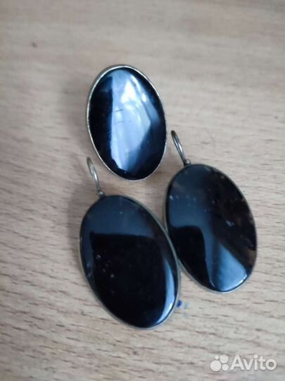 Сережки,кольца серебро