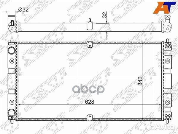 Радиатор chevrolet niva 02- sgch0010 Sat