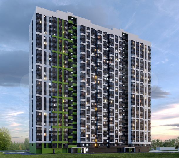 2-к. квартира, 62,5 м², 16/27 эт.